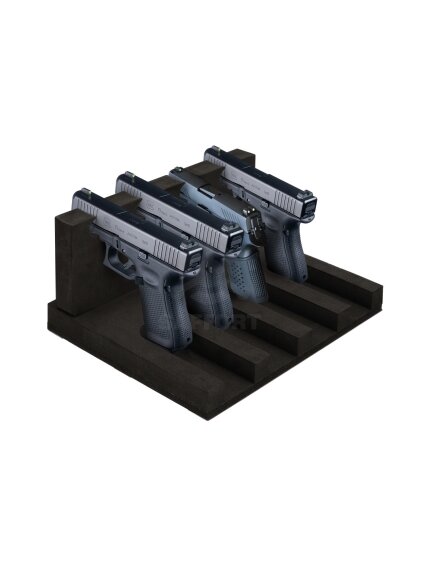 Brihard 4-guns 3D Foam Holder pistoletų stovas Brihard 4-guns 3D Foam Holder pistoletų stovas